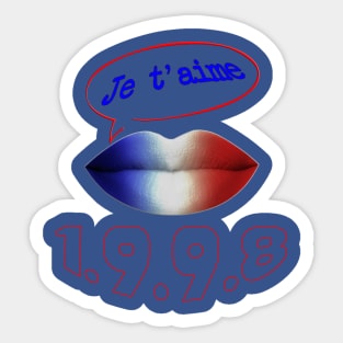 JE TAIME FRENCH KISS 1998 CHAMPION Sticker